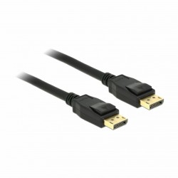 DisplayPort kabel 0,5m 4K 60Hz Delock črn