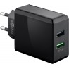 Polnilec Dual-USB quick charger USB/QC3.0 (28W) črn