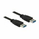 Kabel USB 3.0 A-A 0,5m črn Delock 8519140