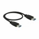 Kabel USB 3.0 A-A 0,5m črn Delock 8519140