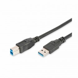 Kabel USB 3.0 A-B 1,8m Digitus črn 8519221