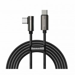 Kabel USB C-C 1m 100W 20V5A Legend črn pleten kotni Baseus 8519254