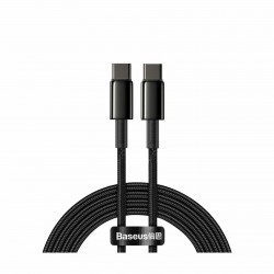 Kabel USB C-C 2m 100W 20V5A Tungsten črn pleten Baseus 8519237