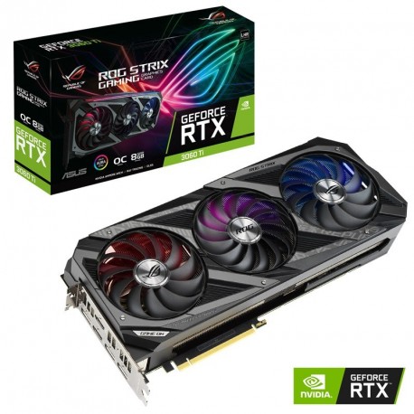 Grafična kartica ASUS ROG Strix GeForce RTX 3060 TI OC 8GB LHR, 90YV0G03-M0NA00