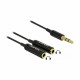 Adapter-AVDIO Jack 3,5M - 2x3,5Ž stereo 25cm Delock 9701043