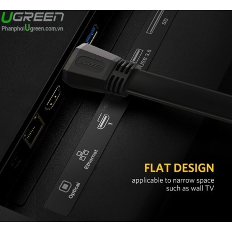 Ugreen HDMI 2.0 Flat kabel 5m, 50821