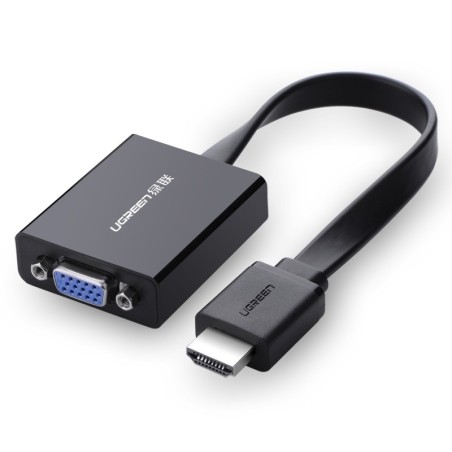 Ugreen HDMI na VGA + 3.5MM Audio+MicroUSB konverter črn, 40248