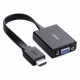 Ugreen HDMI na VGA + 3.5MM Audio+MicroUSB konverter črn, 40248