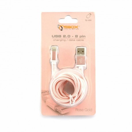 Kabel Apple USB/Lightning 1,5m roza SBOX 8556019