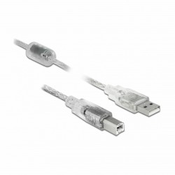 Kabel USB A-B   0,5m Delock dvojno oklopljen transparent 8519160