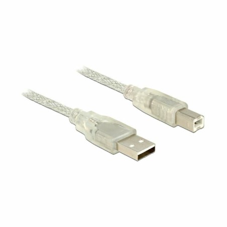 Kabel USB A-B   1m Delock dvojno oklopljen transparent 8519129