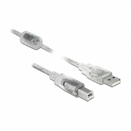 Kabel USB A-B   1m Delock dvojno oklopljen transparent 8519129