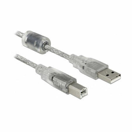 Kabel USB A-B  2m Delock dvojno oklopljen transparent 8519164