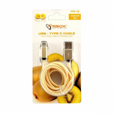 Kabel USB A-C  1,5m zlat SBOX 8519147