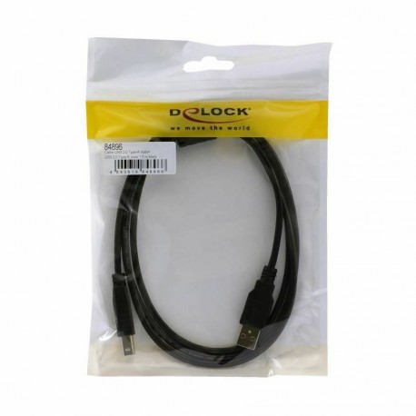 Kabel USB A-B  1,5m Delock dvojno oklopljen črn s feritom 8519126