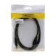Kabel USB A-B  1,5m Delock dvojno oklopljen črn s feritom 8519126