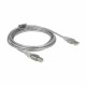 Kabel USB A-B  3m Delock dvojno oklopljen transparent s ferito 8519161