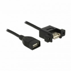 Podaljšek USB A-A  0,5m vgradni Delock črn 8519186