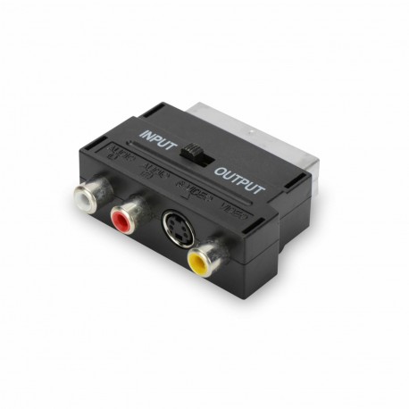 Adapter SCART na 3xChinch + SVHS + stikalo Ednet 9701054