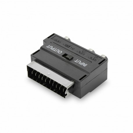 Adapter SCART na 3xChinch + SVHS + stikalo Ednet 9701054