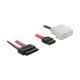 Kabel SATA Slim - SATA 7-pin + napajanje 30cm Delock 8514037