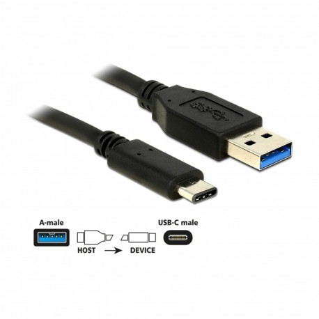 Kabel USB 3.1 A-C  0,5m črn Delock 8519103