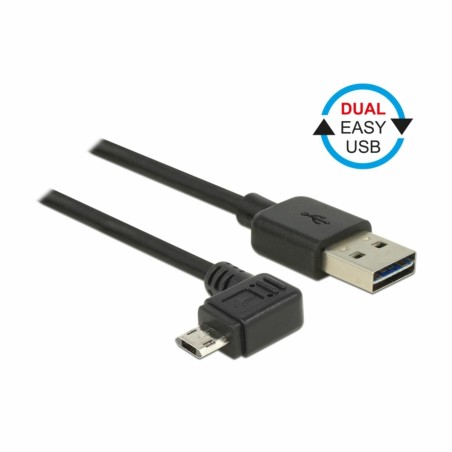 Kabel USB A-B mikro kotni EASY 5m obojestranski Delock 8519253