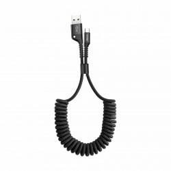 Kabel USB A-C 1m 2A spiralni črn Baseus 8519233
