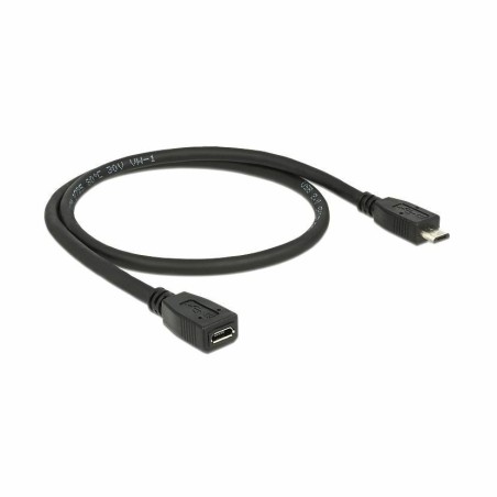 Podaljšek USB Mikro B-m - Mikro B-ž 0,5m črn Delock 8519128