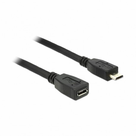 Podaljšek USB Mikro B-m - Mikro B-ž 0,5m črn Delock 8519128