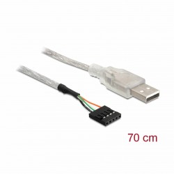 Kabel USB 2.0 A-5 pin 0,7m Delock bel 8519138