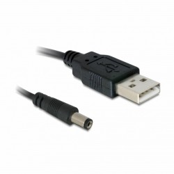 Kabel USB M – napajalni M DC 5,5 fi x 2,1mm 1m Delock 8519248