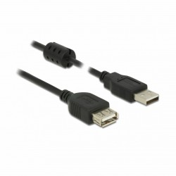 Kabel USB A-A  5m Delock dvojno oklopljen črn 8519257