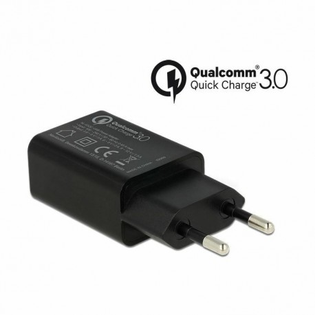 Pretvornik USB - 220V 3A črn Quick Charge Navilock