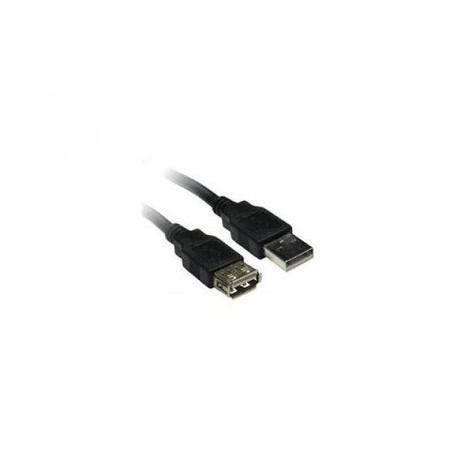 Kabel USB podaljšek A-A M/Ž 1,8m črn dvojno oklopljen
