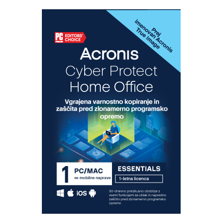 Acronis Cyber Protect Home Office Essentials, 1 računalnik, 1-letna