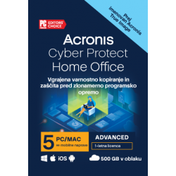 Acronis Cyber Protect Home Office Advanced, 5 računalnikov, 500GB Cloud, 1 letna
