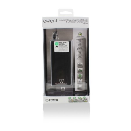 Polnilec za prenosnike, univerzalen, 90W, 11 konektorjev, Ewent EW3966