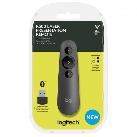 Presenter Logitech R500 Wireless, rdeč