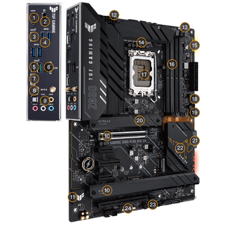 Matična plošča ASUS TUF GAMING Z690-PLUS WIFI D4 ATX, 90MB18V0-M0EAY0