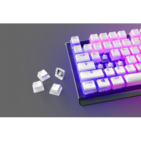 SteelSeries tipke PrismCAPS US prozorno/bele
