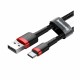 Kabel USB A-C 0,5m 3A Cafule rdeč+črn Baseus 8519266