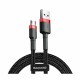 Kabel USB A-B mikro 3m 2A Cafule rdeč+črn Baseus 8519264