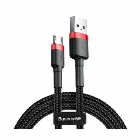 Kabel USB A-B mikro 1m 2.4A Cafule rdeč+črn Baseus 8519263