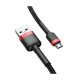 Kabel USB A-B mikro 1m 2.4A Cafule rdeč+črn Baseus 8519263