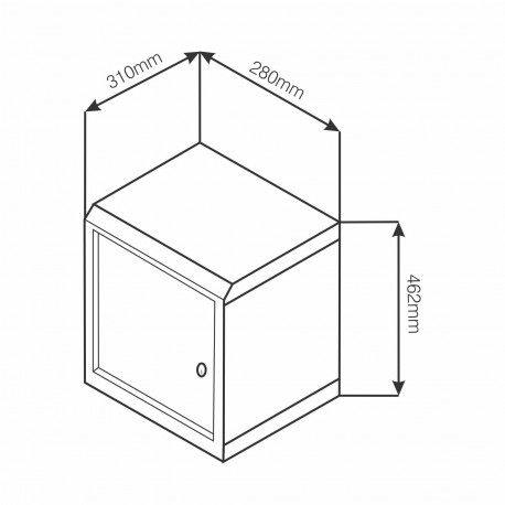 250mm kabinet 9U 462x280x310 Toten sestavljiv, črn