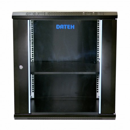 Kabinet zidni 12U 635 600x450 sestavljen črn + polica DATEH