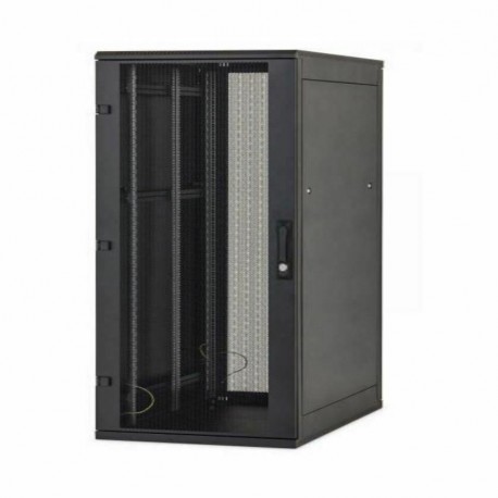 Kabinet 600x 900 18U 900 sestavljen perforirana sp.vrata, črn Triton