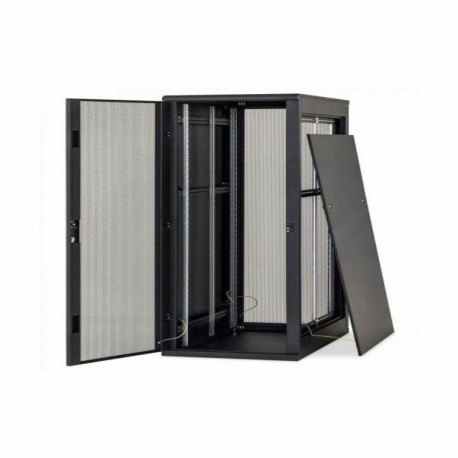 Kabinet 600x 900 18U 900 sestavljen perforirana sp.vrata, črn Triton