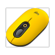 Miška Logitech POP z EMOJI, Bluetooth, rumena